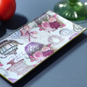 Bandeja de Cristal Rectangular