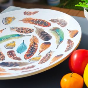 Cuenco Bambú Plumas