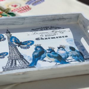 Bandeja de Bambú Pájaros en París