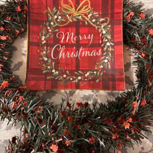 Bandeja de Cristal Cuadrada Pequeña Navideña